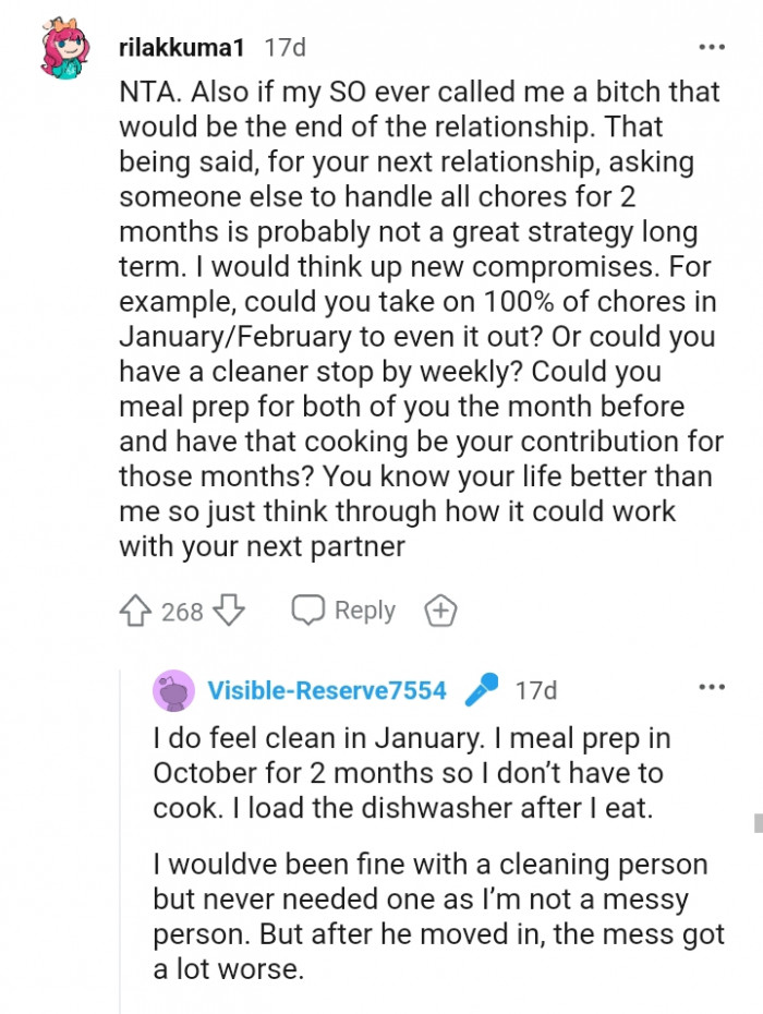 Ask someone else to handle all chores