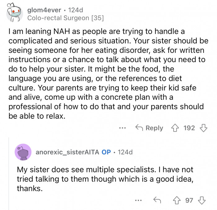 “It might be the food, the language you are using, or the references to diet culture.”