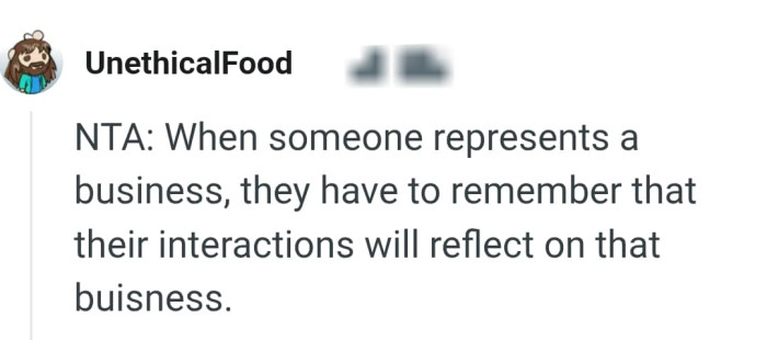 Interactions do reflect on a business