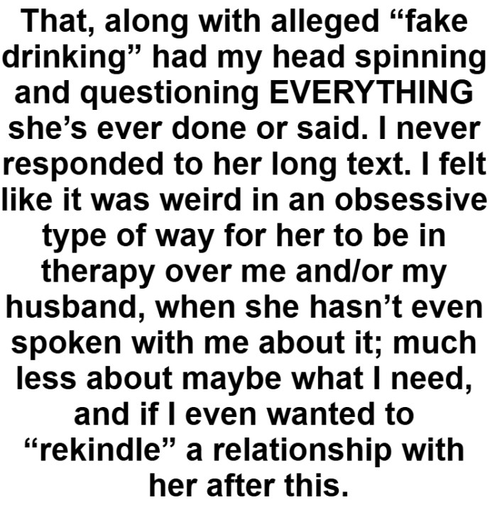 I wouldn't be too excited to be her friend again, honestly.