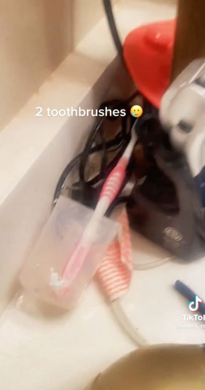 There were two toothbrushes