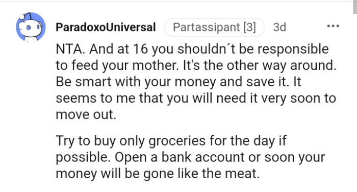 And the comments from other Redditors roll in...