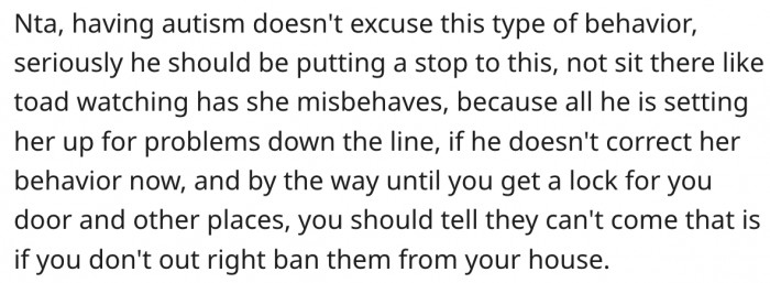 8. His brother is spoiling his daughter.