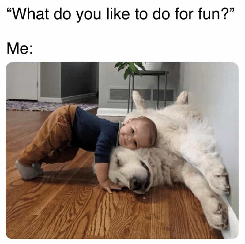 8. Chilling with my best bud, of course.