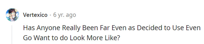 Yes, Understand That We Do Not. Haha!