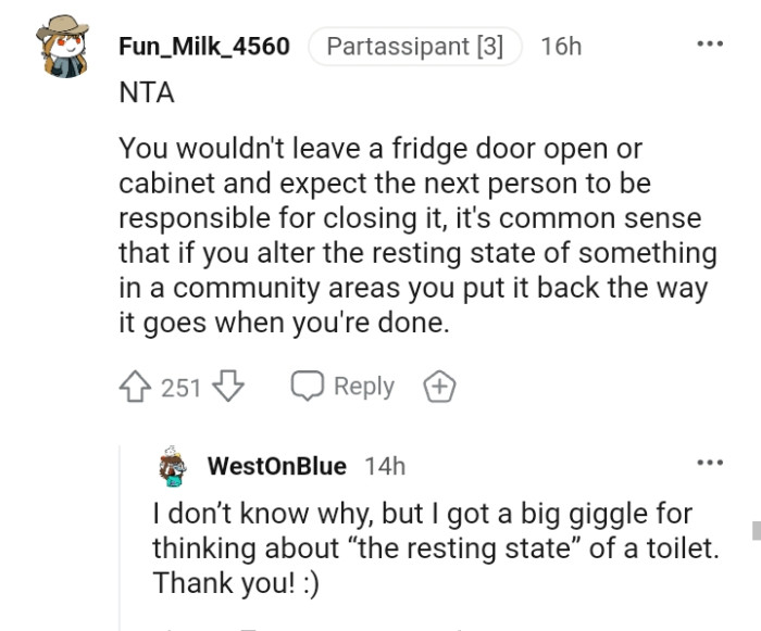 The resting state of something