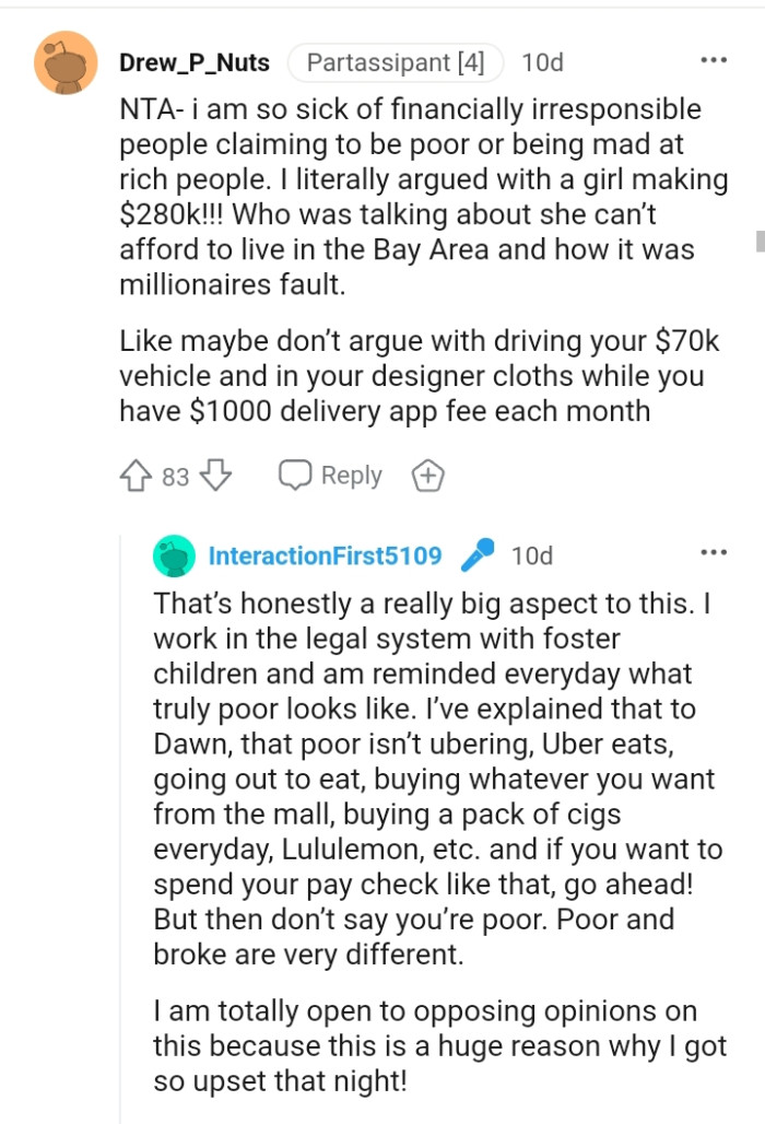 This Redditor is so sick of financially irresponsible people