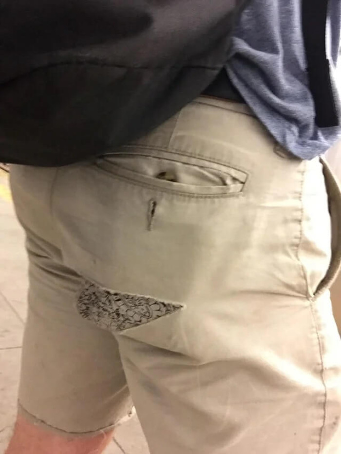 19. I didn’t realize my shorts had a massive rip in them until after my interview today.