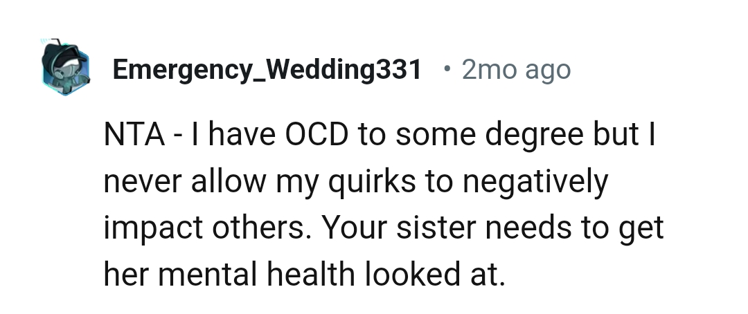 Getting her mental health checked