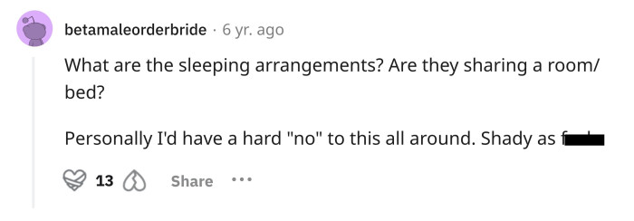 Whatever the sleeping arrangements may be, it's still weird!