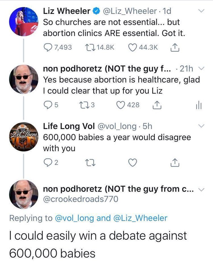 One man debating against 600,000 babies. That would be a sight to behold.