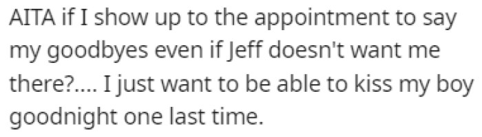 OP is now wondering if it would be okay for them to crash the euthanasia appointment