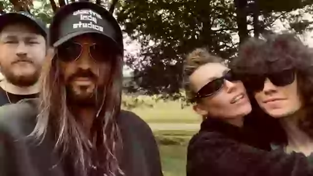 Billy Ray shared a snap of Miley with her boyfriend, Maxx Morando, and Braison.