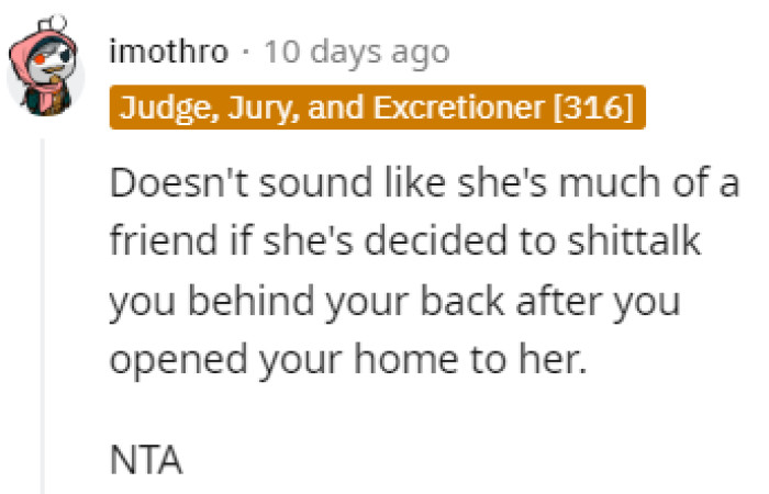 Not something that friends do