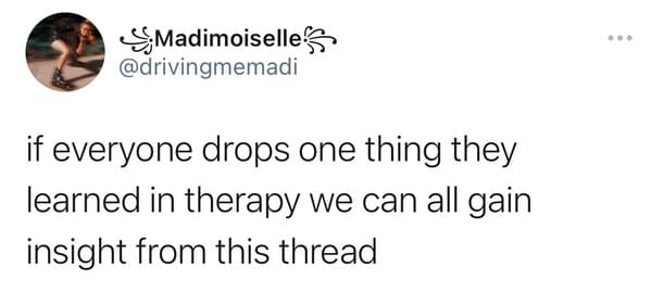 Madimoiselle explained the potential value of her thread