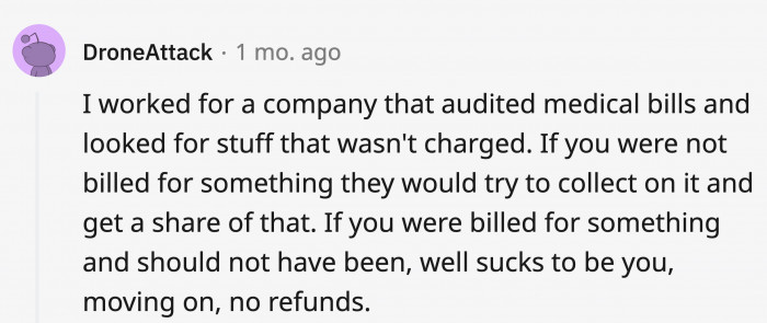 15. Healthcare fees are already skyscraper high and this happens