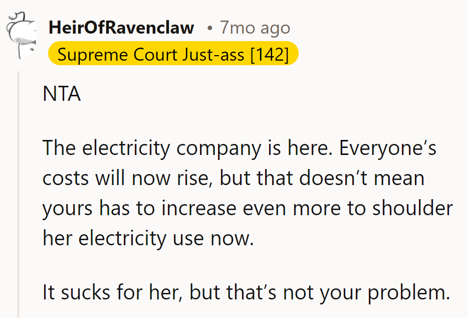 Not sponsoring the neighborhood's electricity bill! Setting boundaries like a boss.