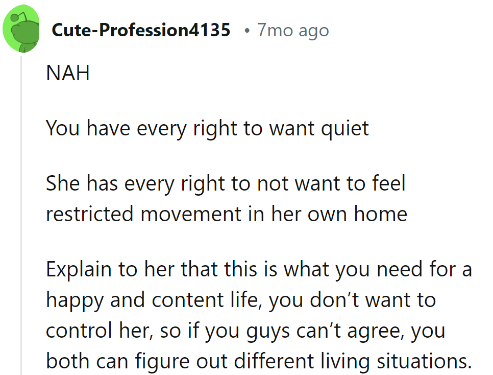 Seeking silence vs. unfettered freedom: the classic clash of comfort. Time to find harmony or consider new soundscapes.