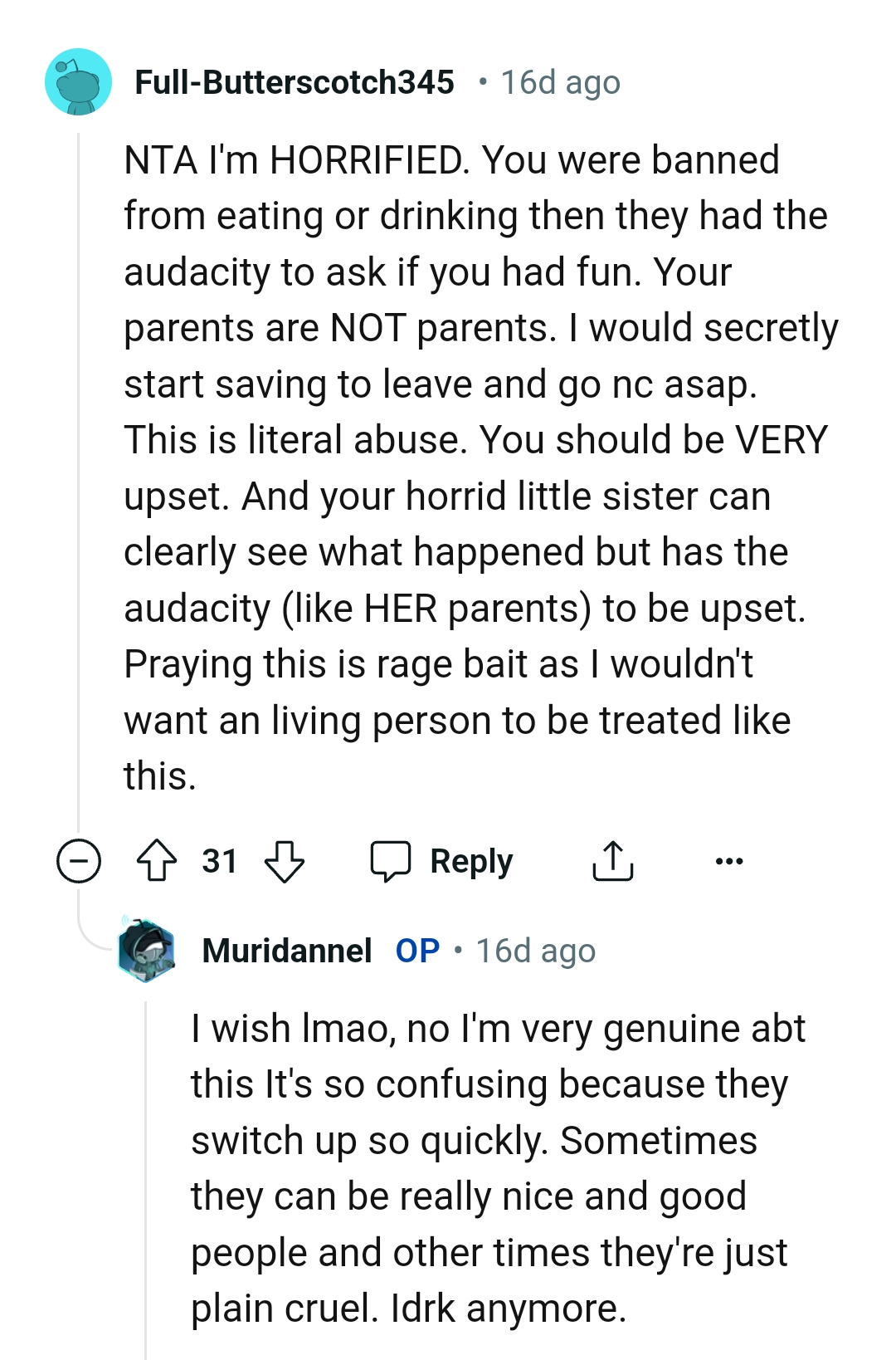 OP's horrid sister could clearly see what happened