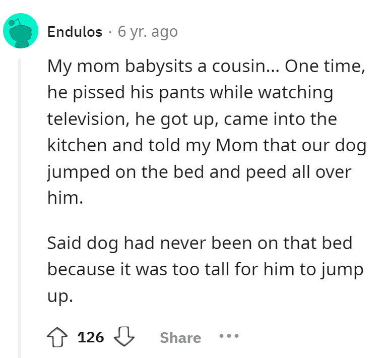 Well, dogs are usually scapegoats