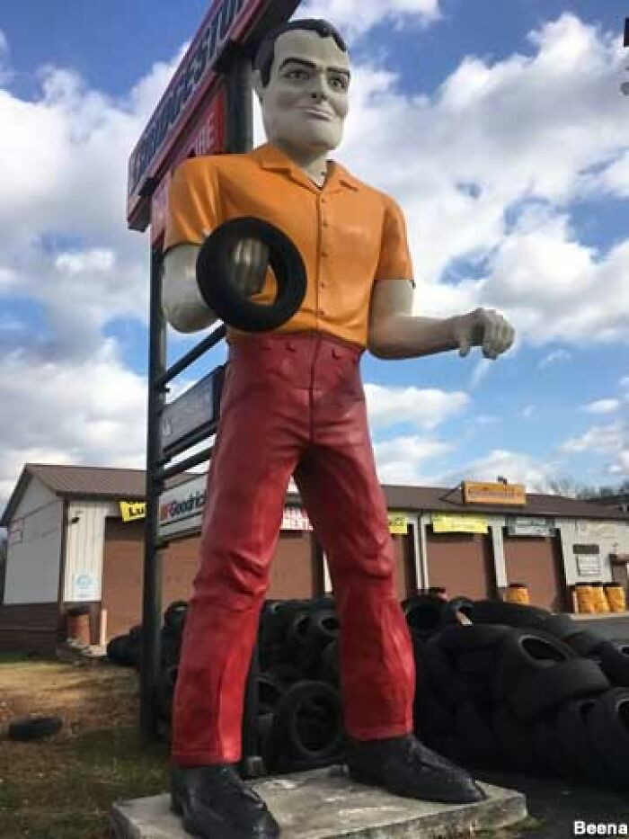 "The Closest Muffler Man To Philadelphia Is Several Miles Away In Magnolia, New Jersey On White Horse Pike"