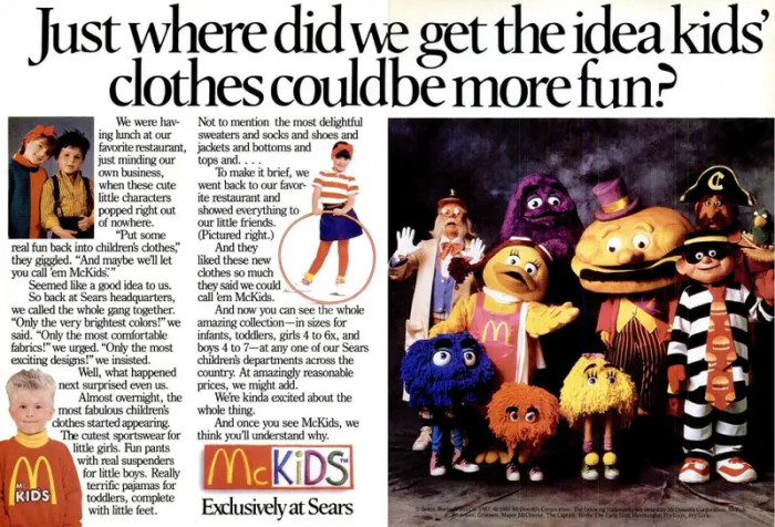 43. The McDonald's McKids clothing line