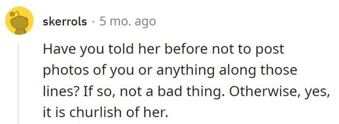 Maybe a mind-reading attempt or just a dash of churlishness—hard to decipher.