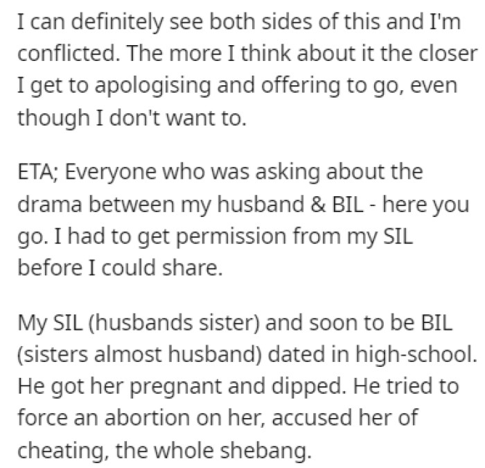Many commenters wanted to know more about the feud between OP's husband and BIL