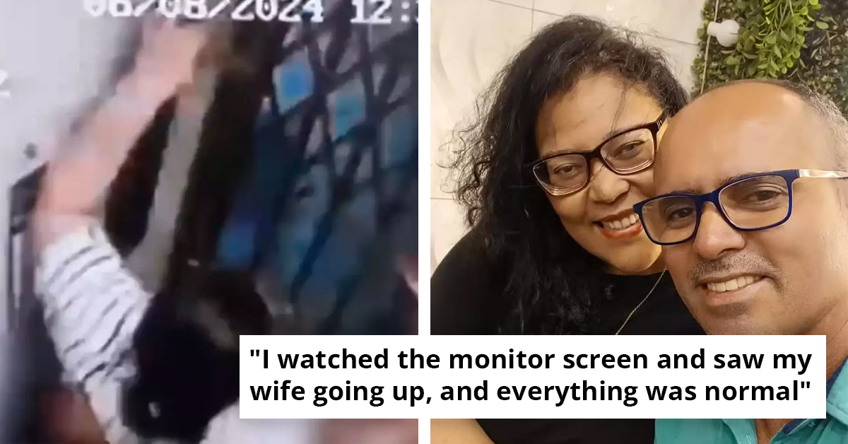 Husband Watches Helplessly As His Wife Plummets Five Storeys To Her Death In An Out-Of-Control Elevator