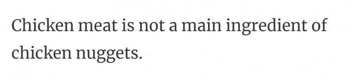 22. It's probably flour to cover the chicken meat, lol.