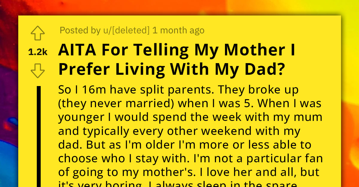 Woman Becomes Upset and Agitated After Son Confesses He Prefers Staying at His Dad's House Over Hers