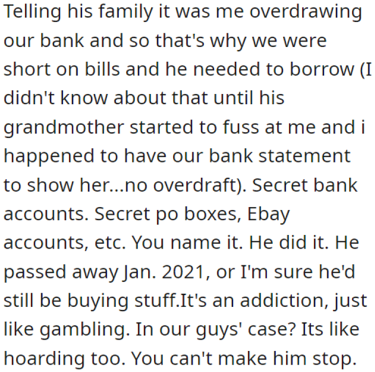 It could be an addiction that the OP can't stop.