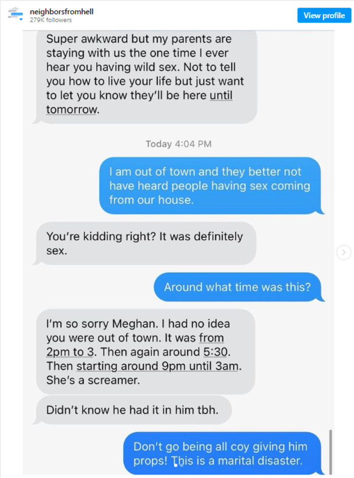 5. The husband really enjoys his time when his wife is not around