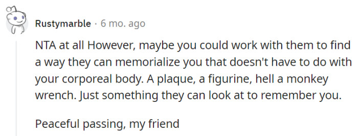 OP's afterlife choices are their own!