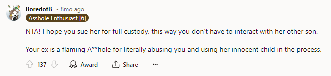 I Hope You Sue Her for Full Custody