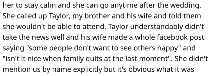 Their reaction when Vienna insisted that she had to go was bad and she was even put on blast online by her aunt