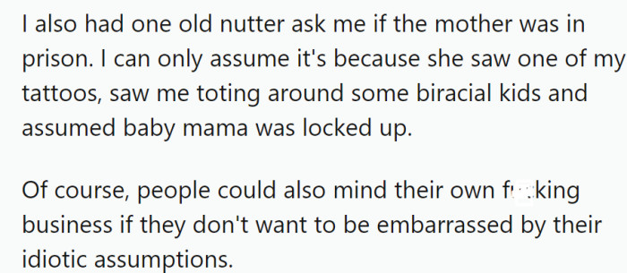 People should mind their own business