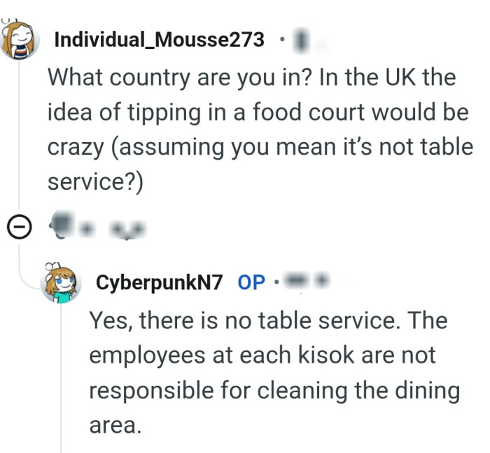 It is not table service