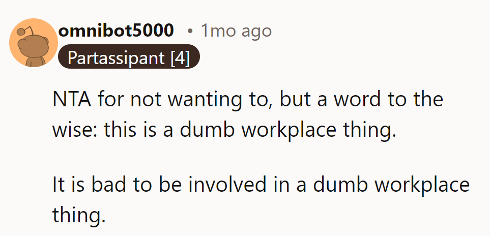 NTA for skipping the apology—just a heads-up, this is a dumb workplace drama they don’t need.