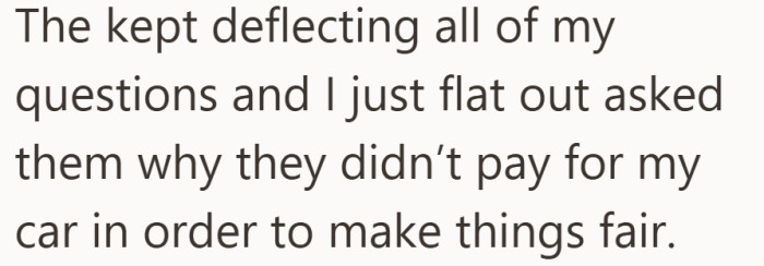 Feeling brushed off, she finally asked the question directly. Why wasn’t the same help offered to her?