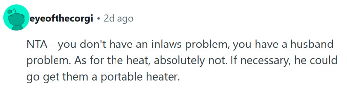 Your husband is the problem.