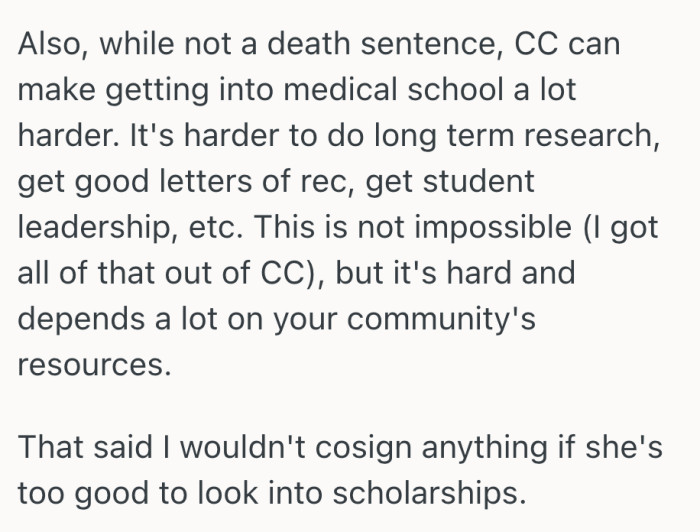 Med school path is already steep, so skipping free money is a strange hill to die on.
