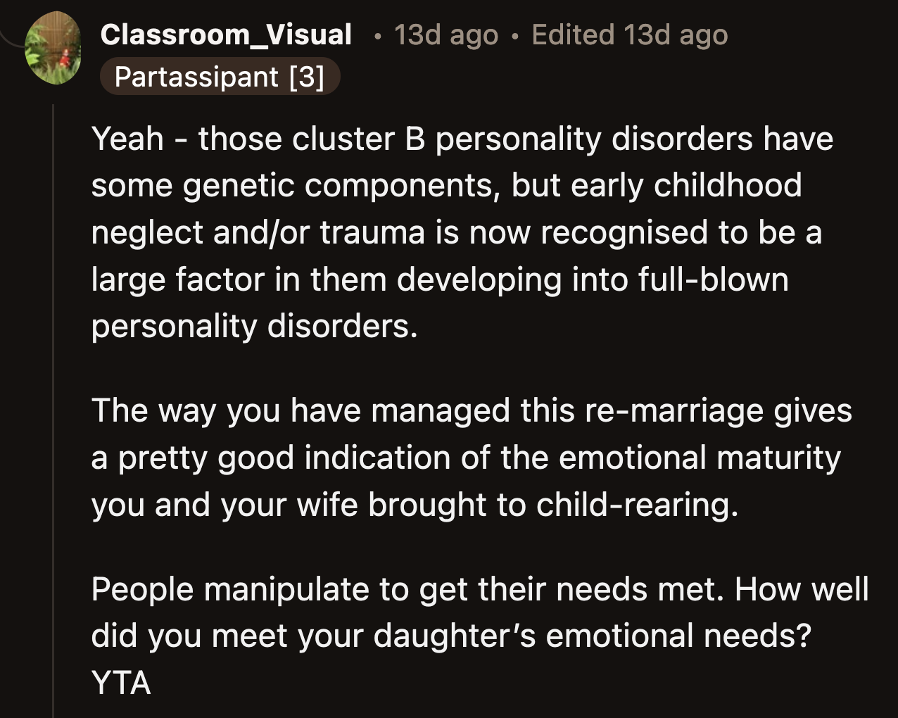 What did they do when their daughter fought another student? Did they shake their heads and feel vindicated?