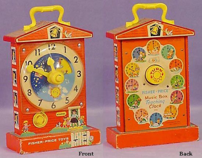 4. Fisher Price Music Box Teaching Clock