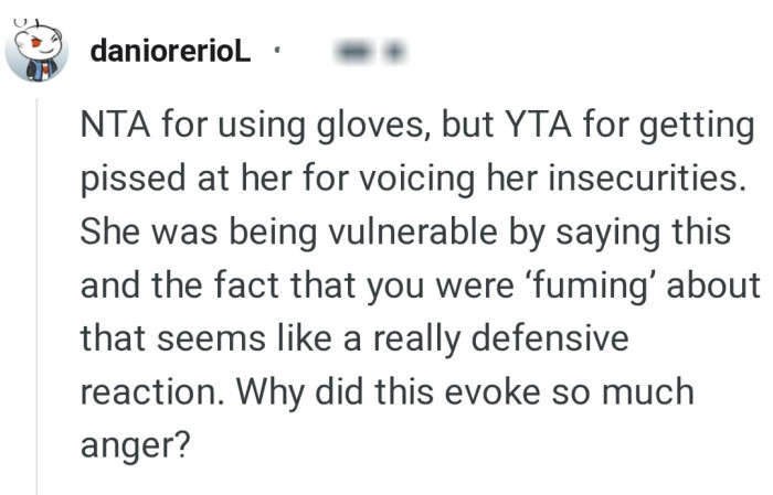 OP's gf was being vulnerable with what she said