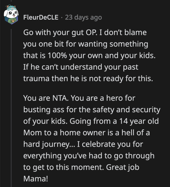 OP probably knows where the relationship is headed but she is giving her boyfriend a chance to redeem himself