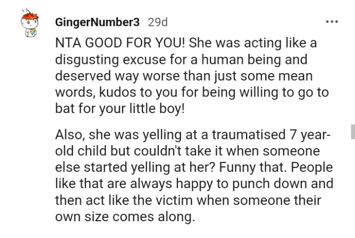 People like that are always happy to punch down