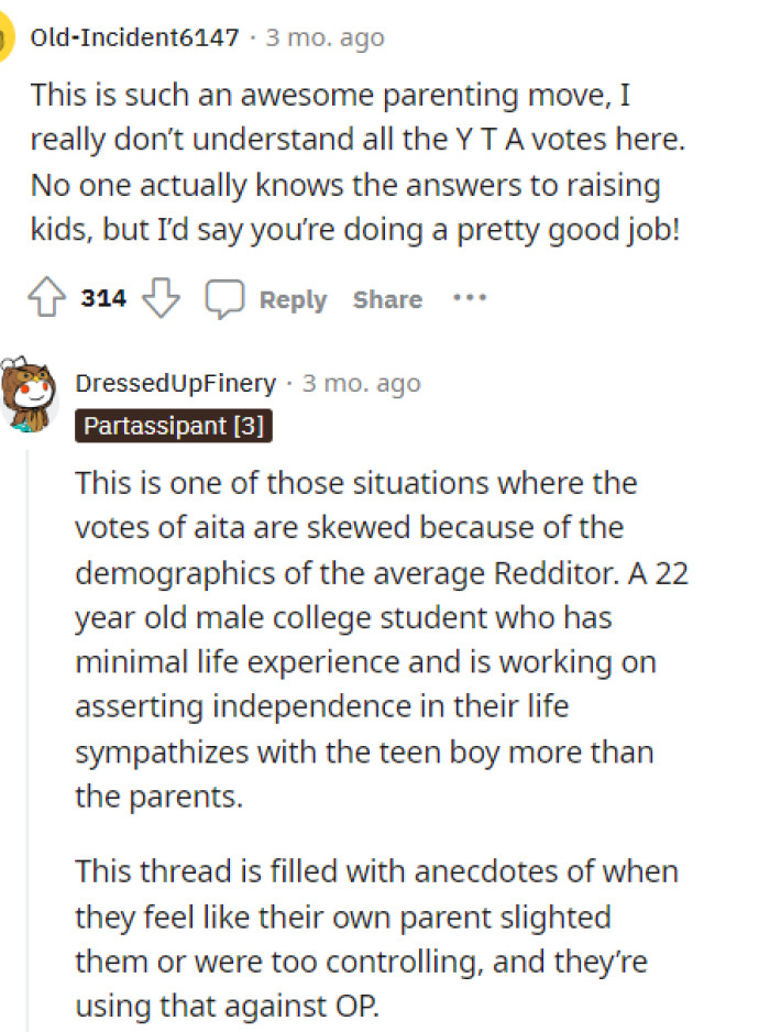 These comments put things into perspective when we take these votes into consideration and look at the bigger picture.