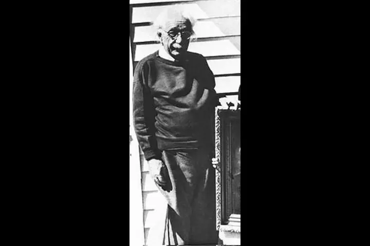 15. Albert Einstein's last photo at Princeton, New Jersey. This was taken a month before he succumbed to an aortic aneurysm in 1955.