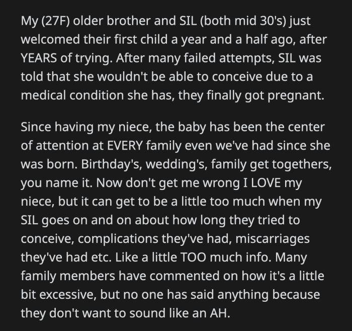 OP rejected that because her stepdaughter is also still a little girl. SIL wasn't willing to let it go just yet.